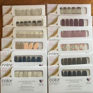 Lot of 12 brand new color street nail strips